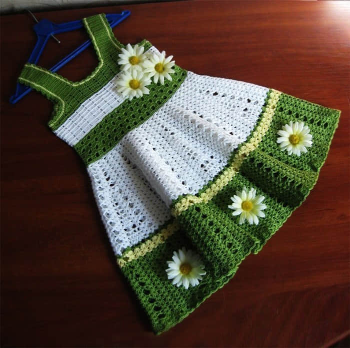 Vestido para niña Sueño de primavera - Crochetisimo