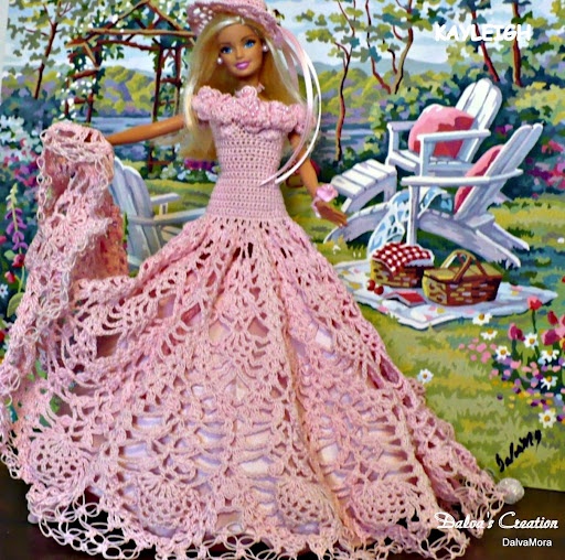 bruja hospital Soplar Patrones de vestidos para muñecas barbie a crochet - Crochetisimo