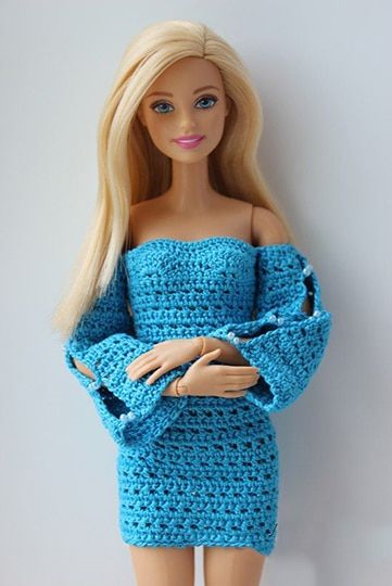 Patrones de vestidos para muñecas barbie crochet - Crochetisimo