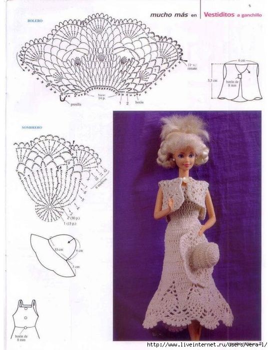 Patrones de para muñecas barbie crochet - Crochetisimo