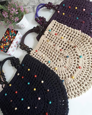 Resultado de imagen para bolsa en punto calado crochet