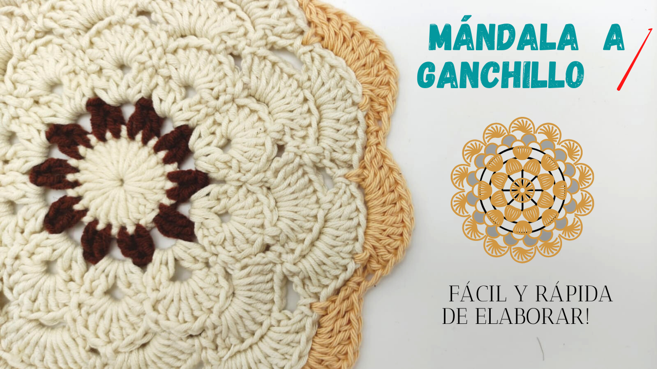 Como hacer una MÁNDALA a GANCHILLO de una manera RÁPIDA y sencilla