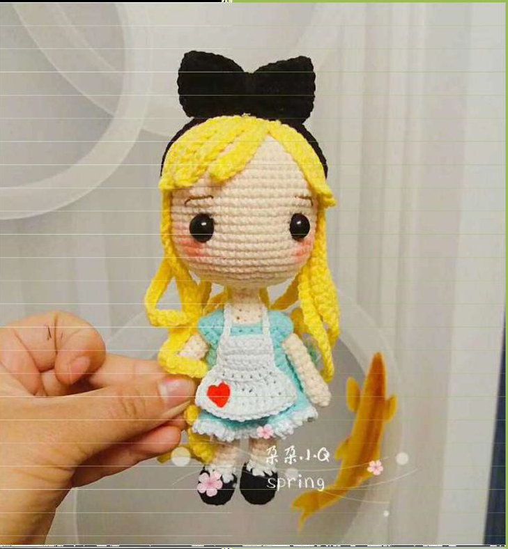 PATRÓN GRATIS Muñeca Alicia Amigurumis paso a paso