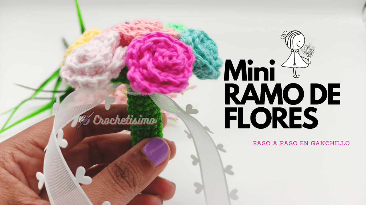 Mini RAMO DE FLORES | Tutorial paso a paso | Ganchillo