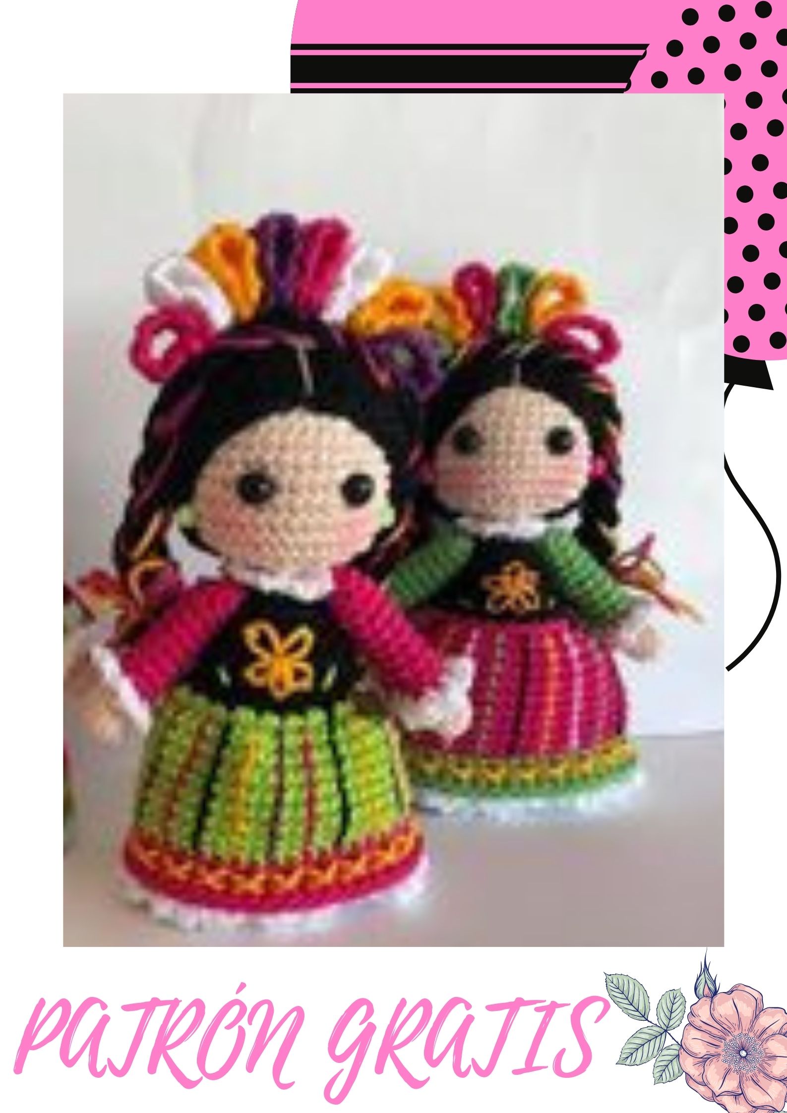 PATRÓN GRATIS MARÍA MAZAHUA muñeca amigurumi paso a paso en español