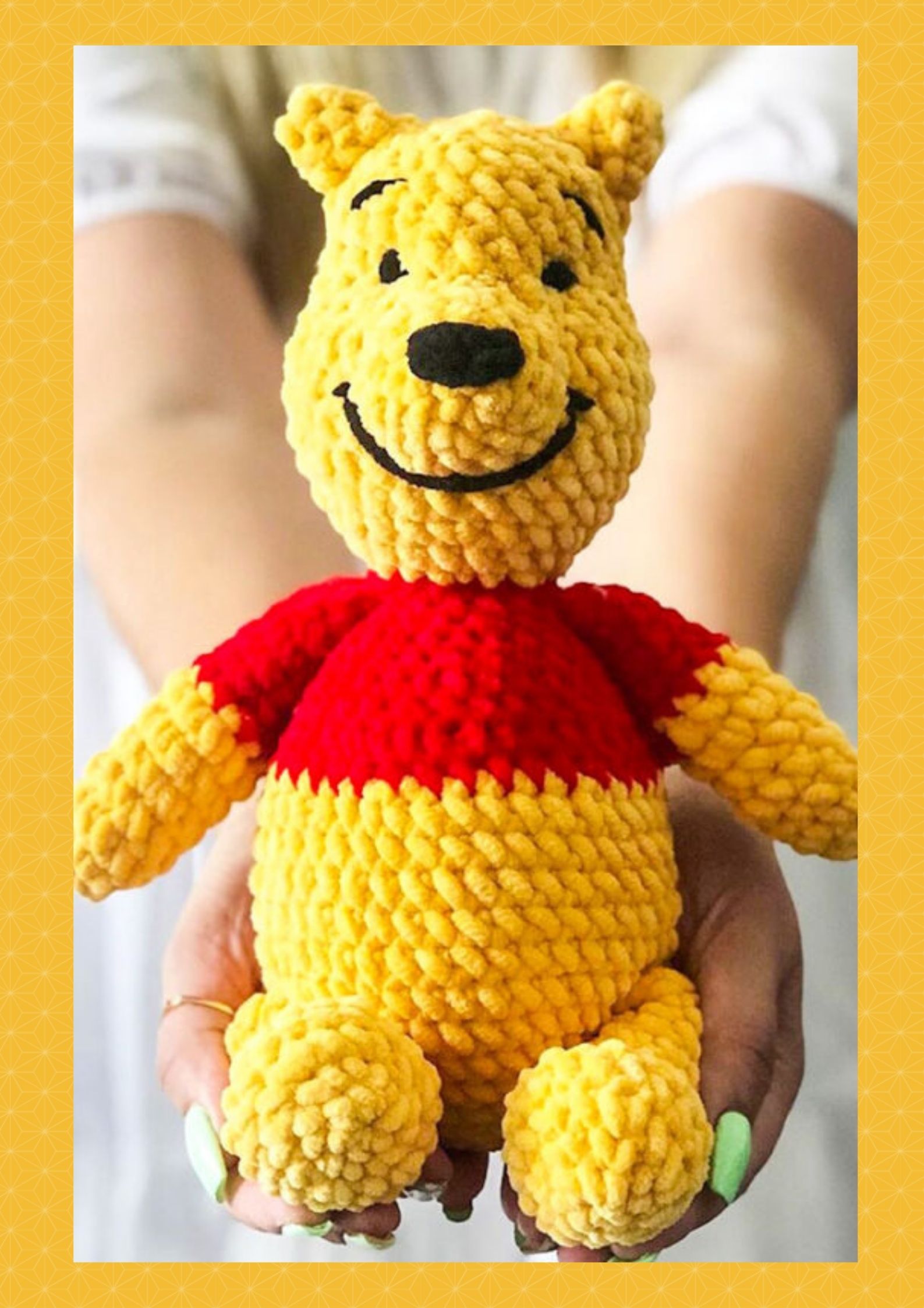 PATRÓN GRATIS de Pooh Amigurumi paso a paso en español