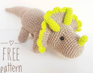 PATRÓN GRATIS Triceratop Amigurumi paso a paso en español
