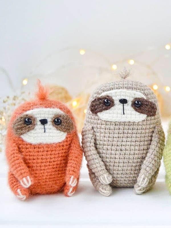 PATRÓN GRATIS Perezosos Amigurumi paso a paso