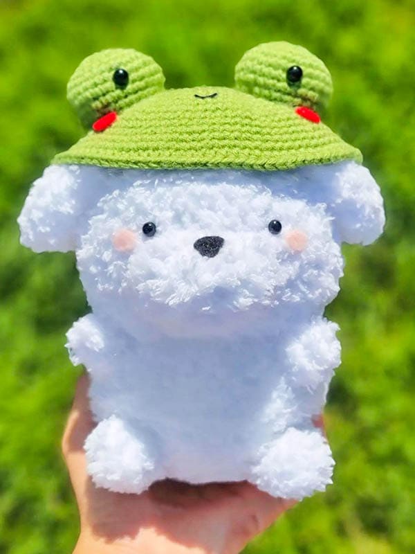 PATRÓN GRATIS Perro de Peluche con Sombrero Amigurumi paso a paso