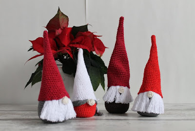PATRÓN GRATIS Gnomos navideños Amigurumi paso a paso