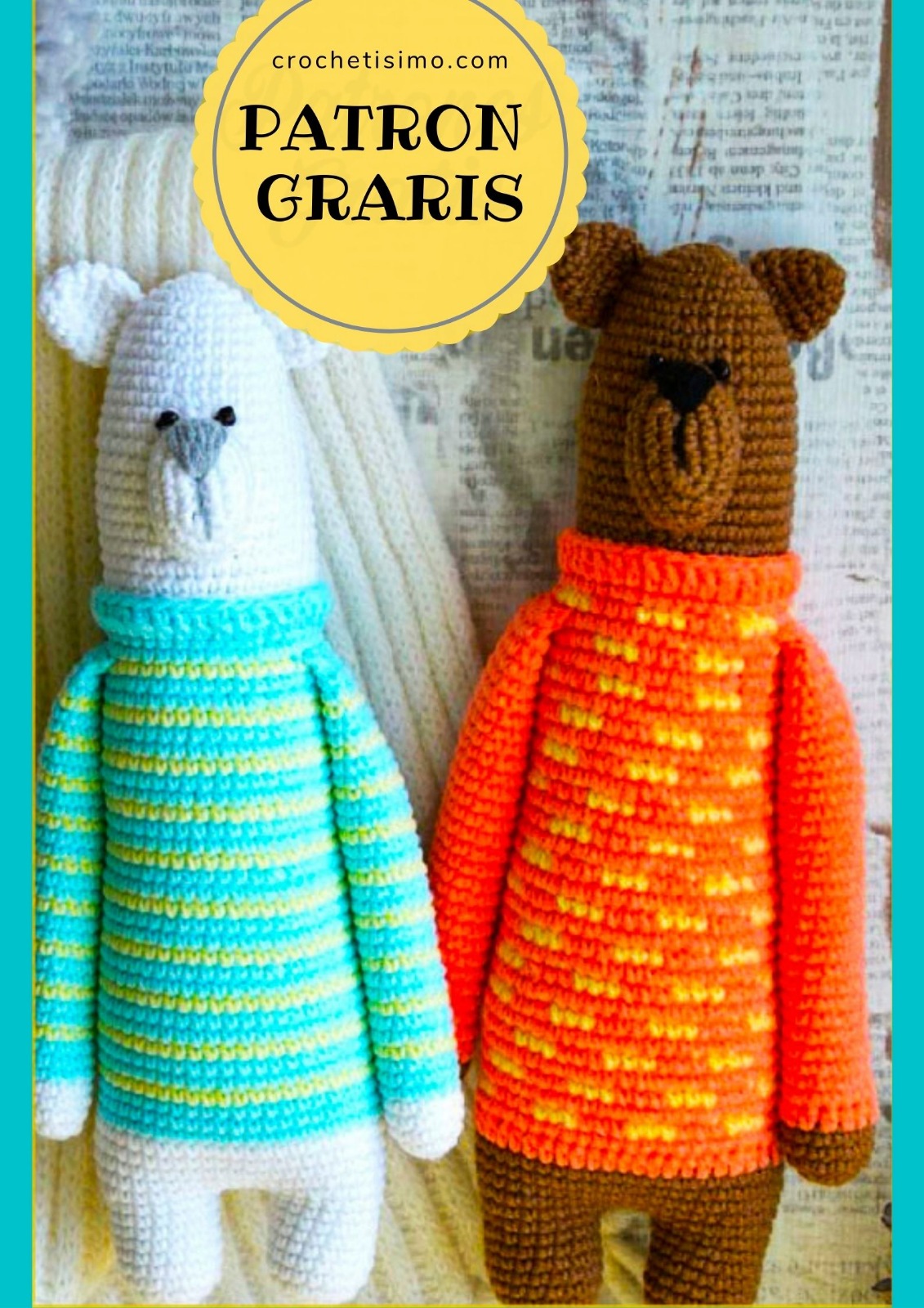 PATRÓN GRATIS de Oso Amigurumi paso a paso en español