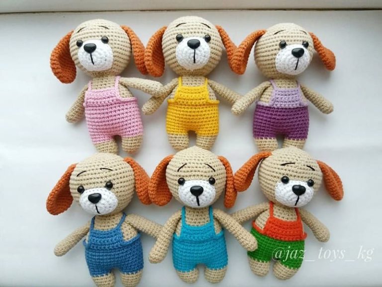 PATRÓN GRATIS Simpáticos Cachorros Amigurumi paso a paso