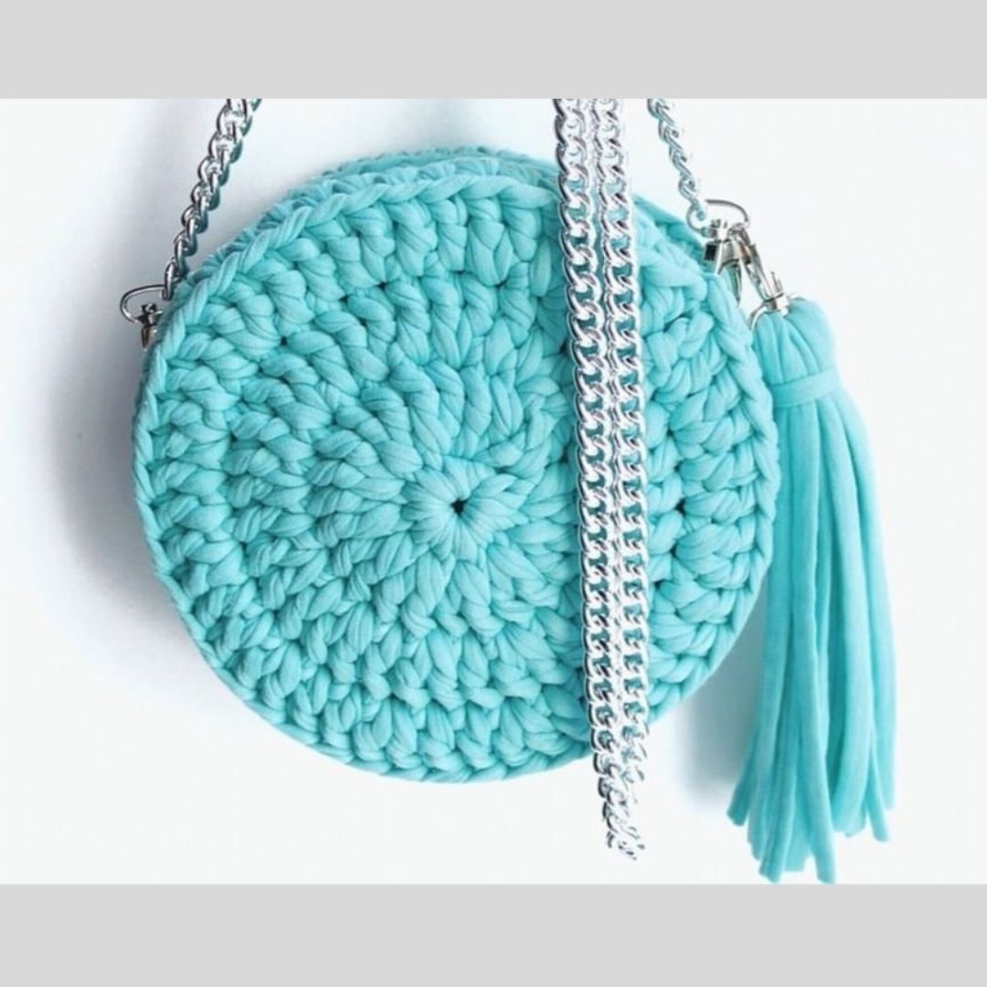 PATRON GRATIS Bolsa Casual de Trapillo a crochet(Fácil)