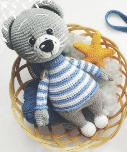 PATRÓN GRATIS Gato básico paso a paso