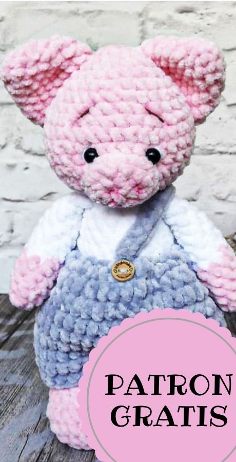 PATRON GRATIS Cerdito Granjero de Felpa Amigurumi
