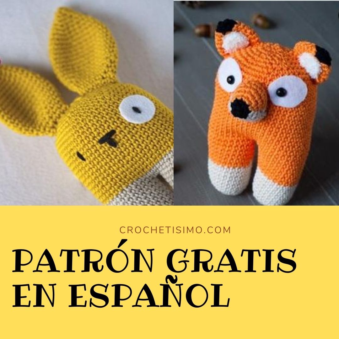 PATRÓN GRATIS Sonajero Zorro y Conejo Nonato Amigurumi paso a paso