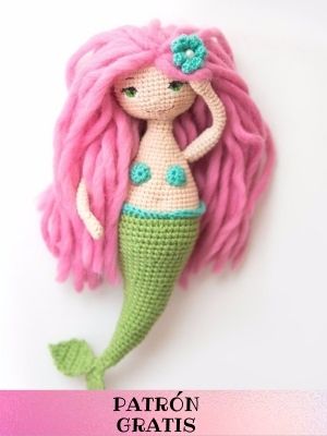 PATRÓN GRATIS Sirenita Amigurumi paso a paso en español