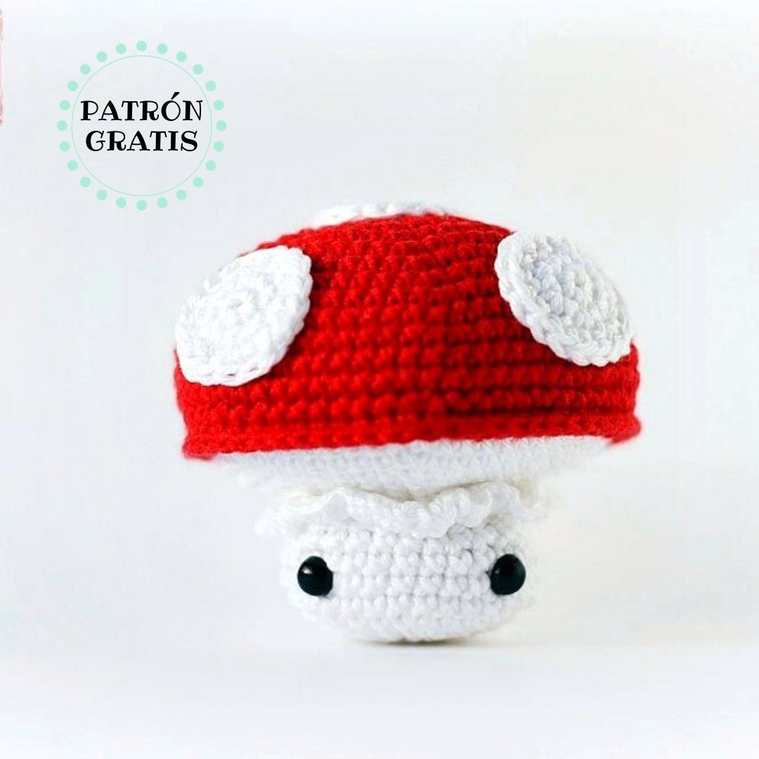 PATRÓN GRATIS  Honguito Brillante Amigurumi paso a paso