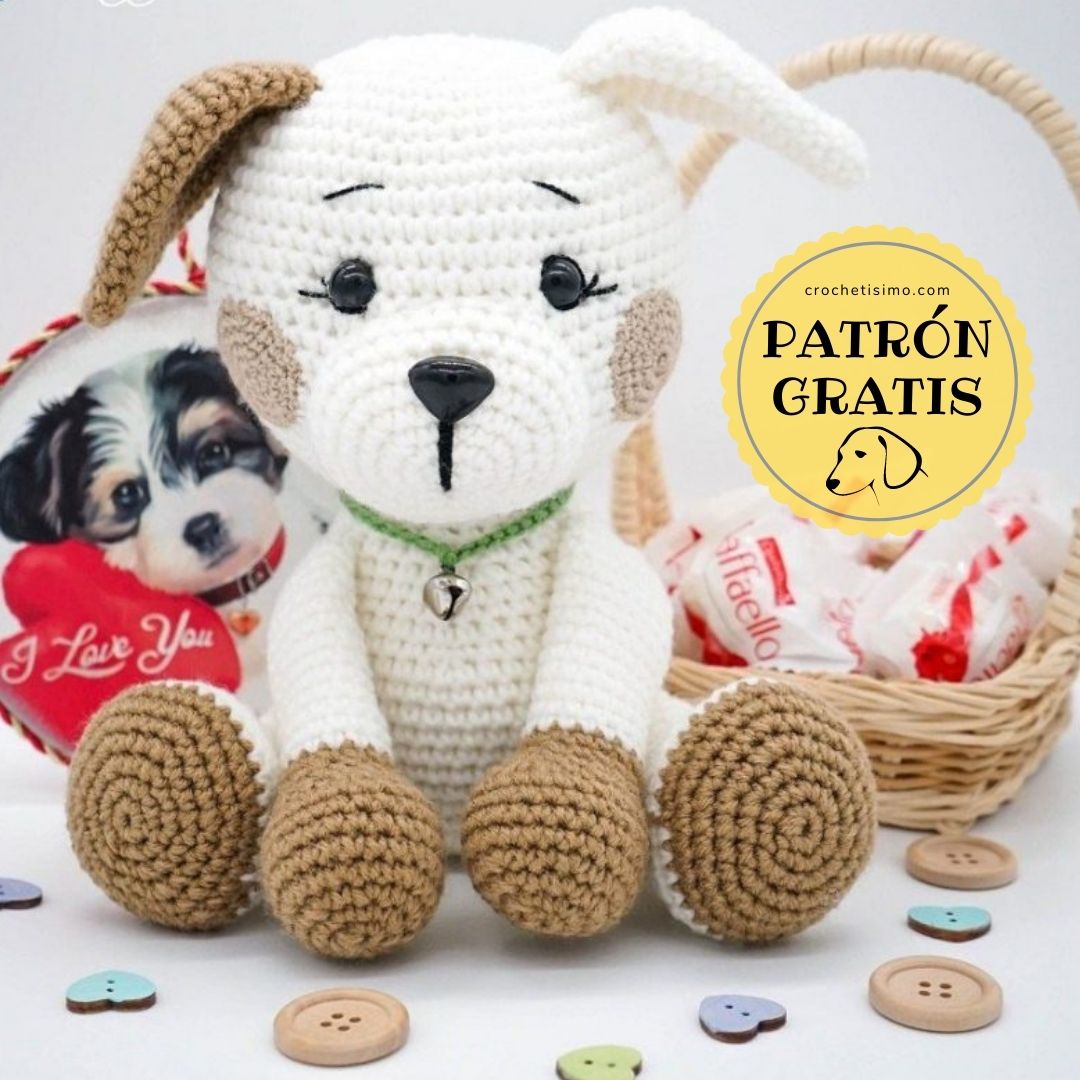 PATRÓN GRATIS Perro Cachorro Amigurumi paso a paso