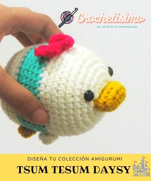 PATRÓN GRATIS TSUM TSUM Daisy Amigurumi paso a paso en español