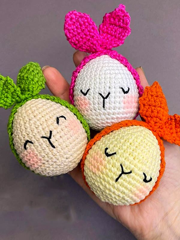 PATRÓN GRATIS Conejitos de Pascua Amigurumi paso a paso