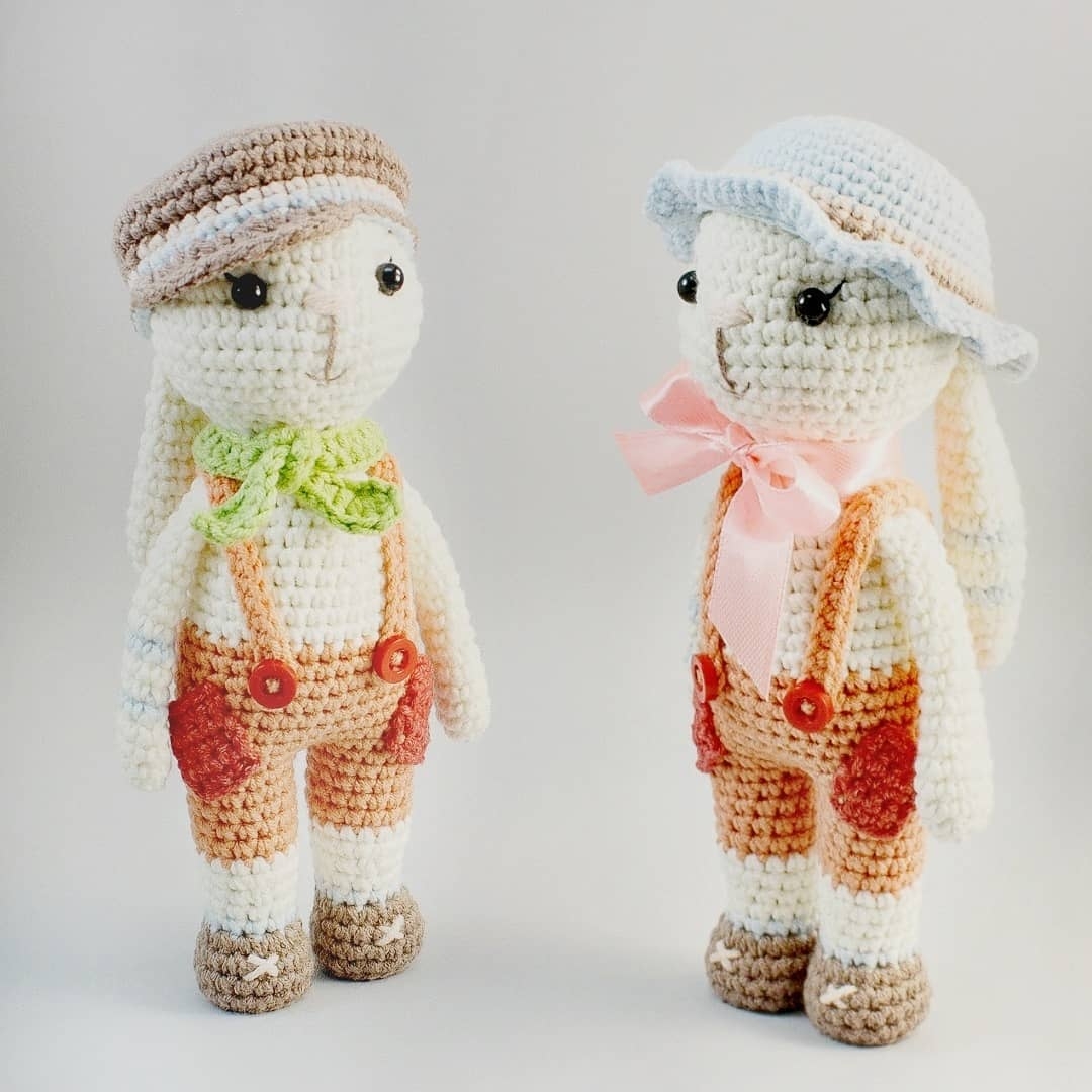 PATRÓN GRATIS Pareja de Conejos Amigurumi paso a paso en español