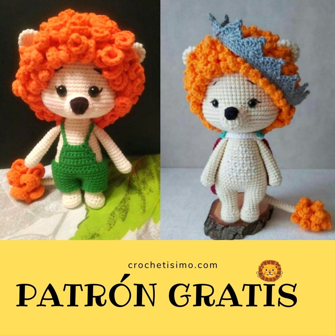 PATRÓN GRATIS León amigurumi paso a paso