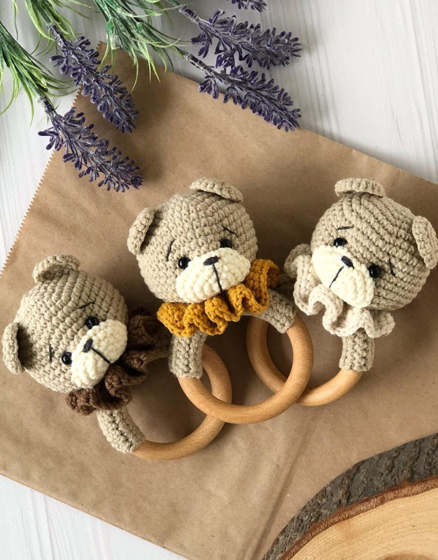 PATRÓN GRATIS Sonajero de Oso Amigurumi