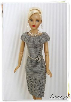 Patrones de vestidos tejidos a crochet para Barbies ll - Crochetisimo