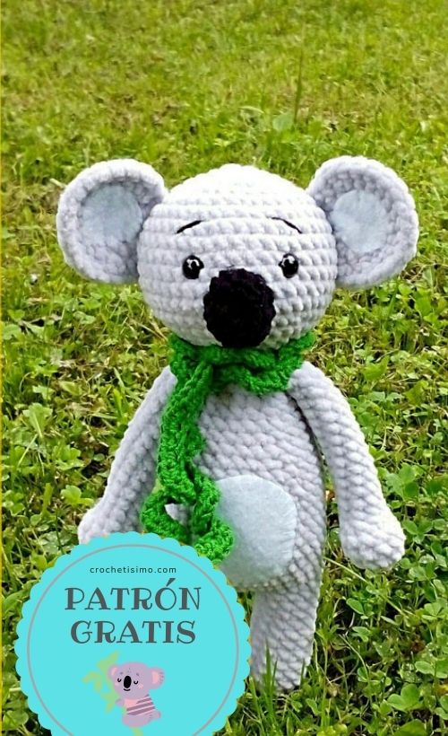 PATRÓN GRATIS Koala Amigurumi paso a paso