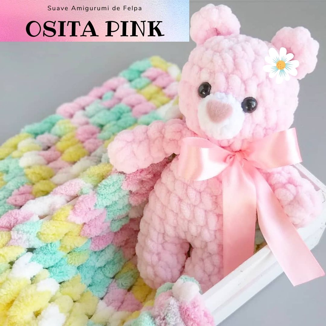 PATRON GRATIS Osita Pink Amigurumi