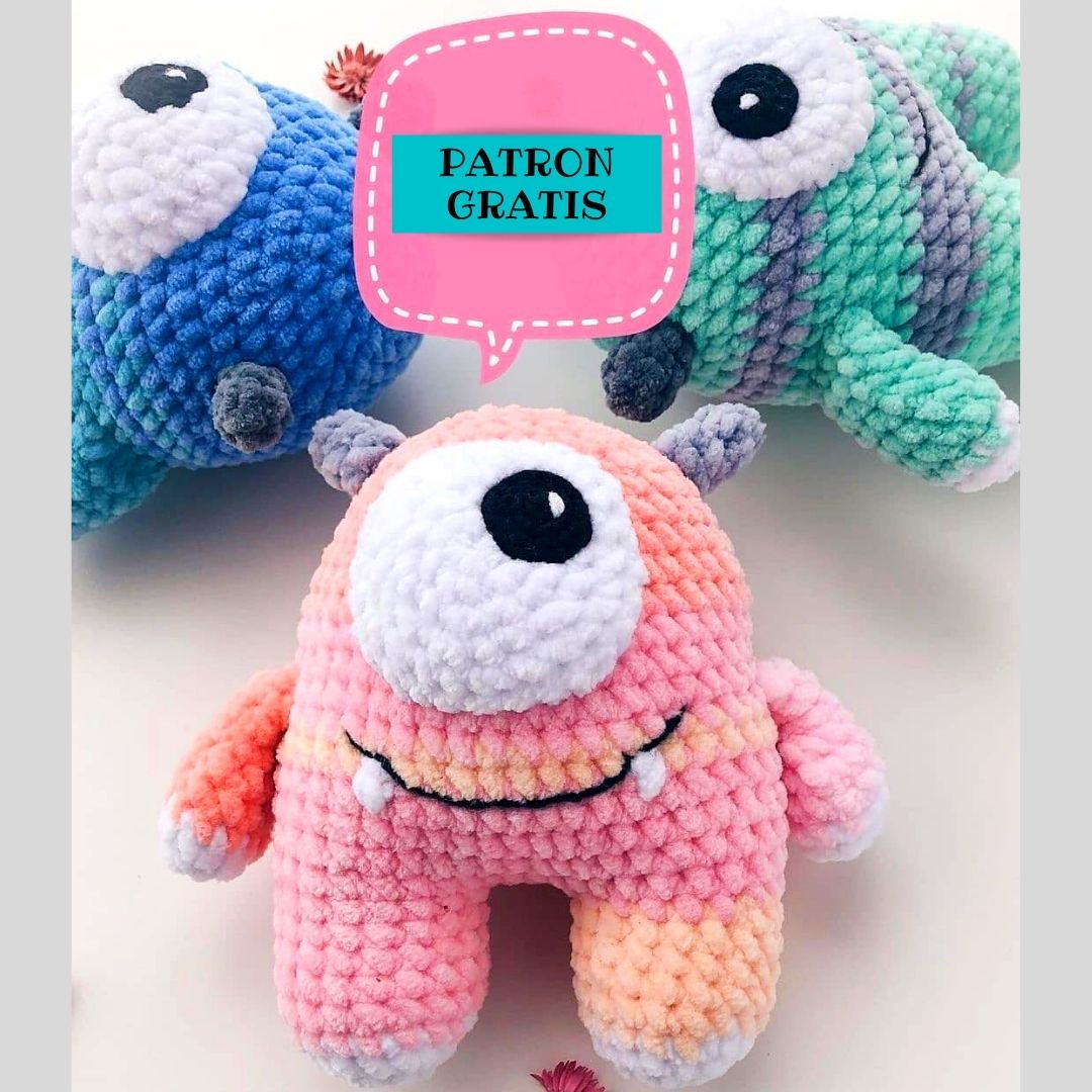 PATRÓN GRATIS Monstruo Amigurumi paso a paso