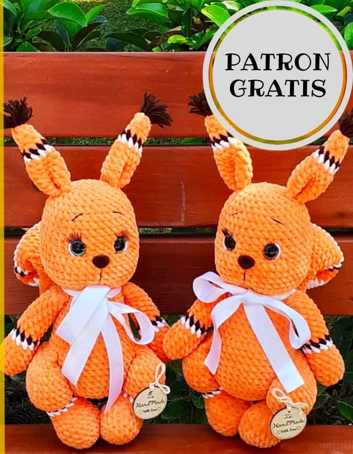 PATRÓN GRATIS Ardilla de felpa Amigurumi paso a paso