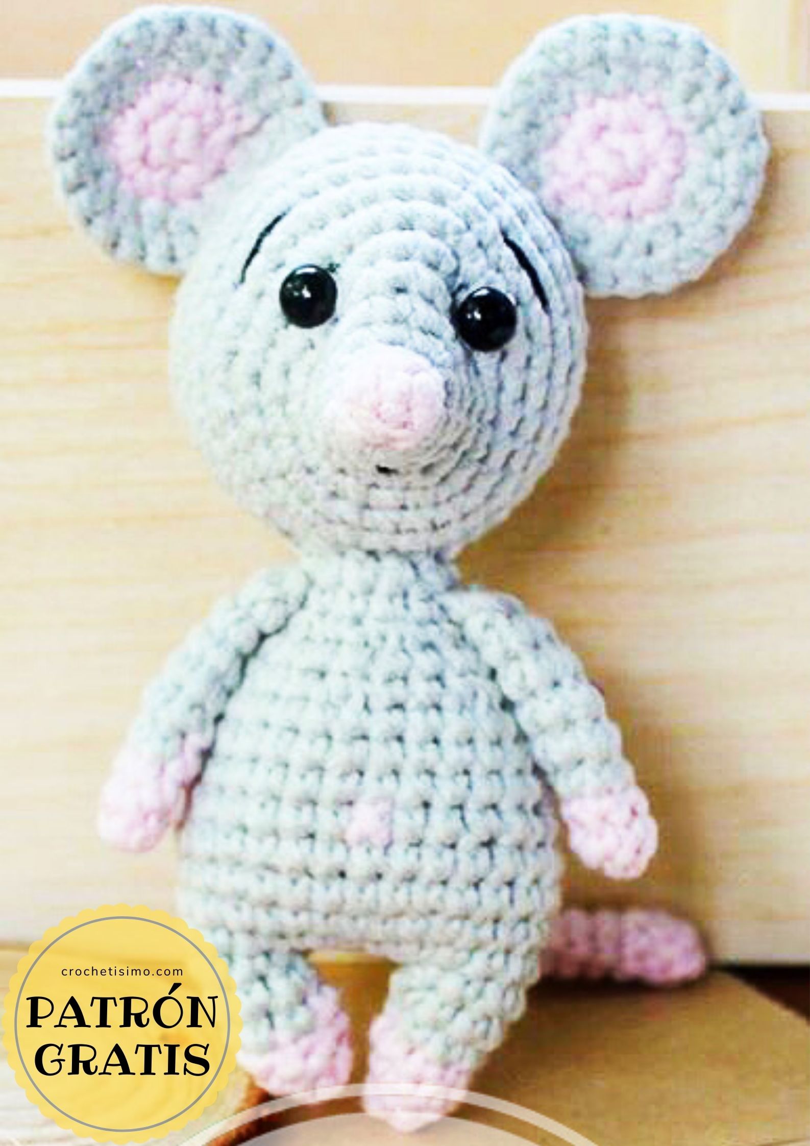 PATRÓN GRATIS Ratón Amigurumi paso a paso en español