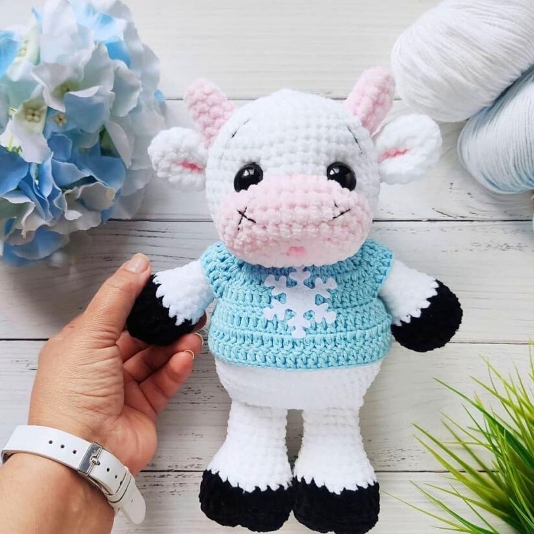 PATRÓN GRATIS Lulu Vaca de peluche  Amigurumi