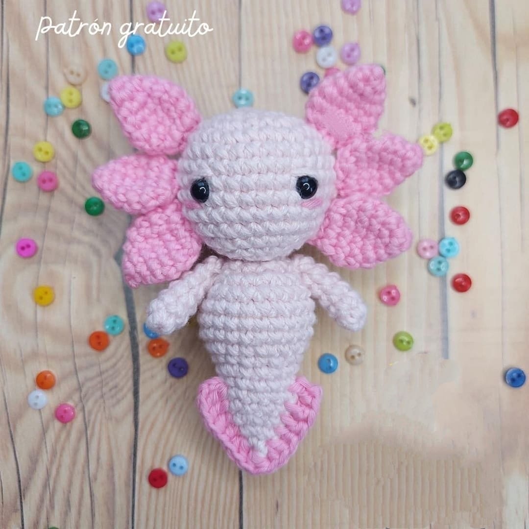 PATRON GRATIS Ajolote amigurumi paso a paso