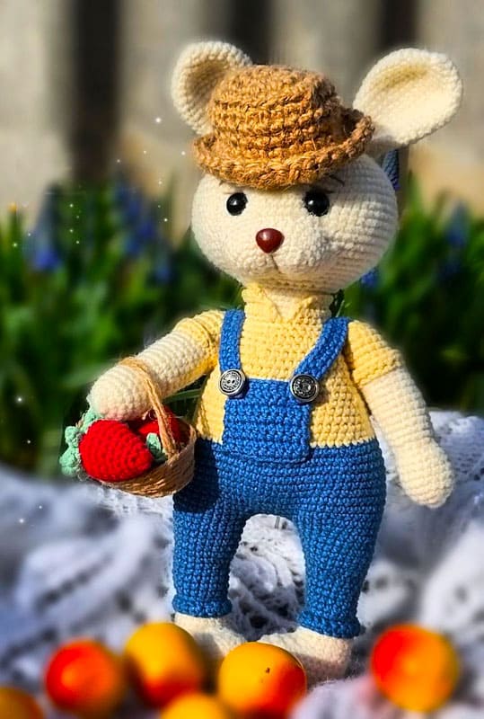 PATRON GRATIS Conejo Campestre Amigurumi