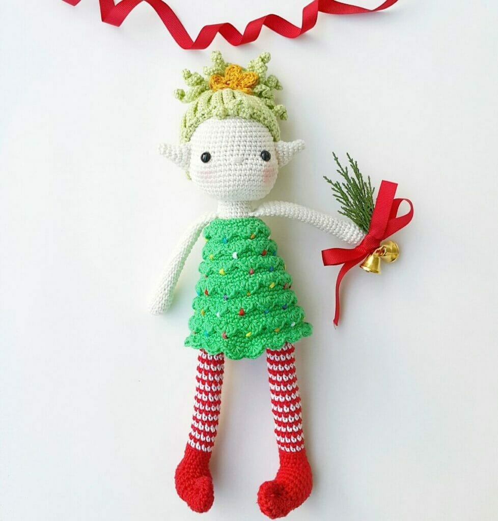 PATRÓN GRATIS Elfo Tinda Amigurumi paso a paso