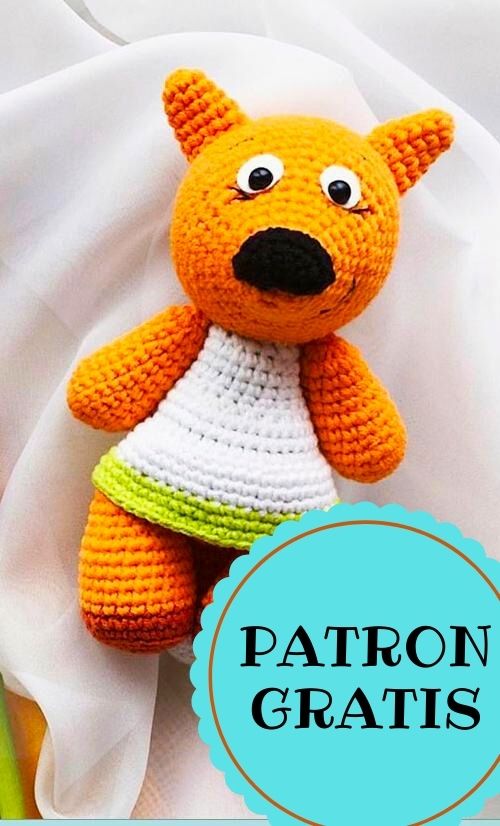 PATRON GRATIS Mini-Zorrita de peluche fácil Amigurumi