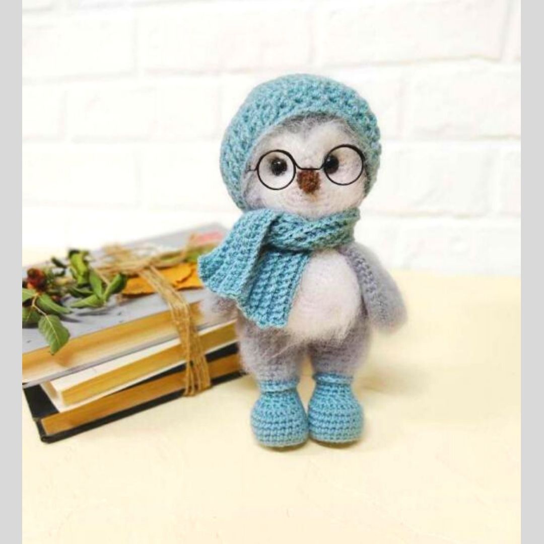 PATRON GRATIS Tierno Pinguino Celeste Amigurumi