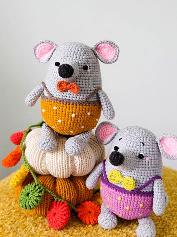 PATRON GRATIS Pequeño Ratón Lie Amigurumi