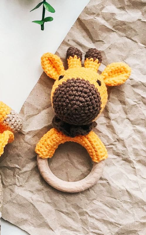 PATRÓN GRATIS Fita la Jirafa Sonajero Amigurumi