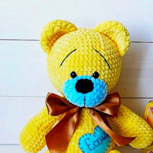 PATRÓN GRATIS Suave Osito de felpa Amigurumi paso a paso