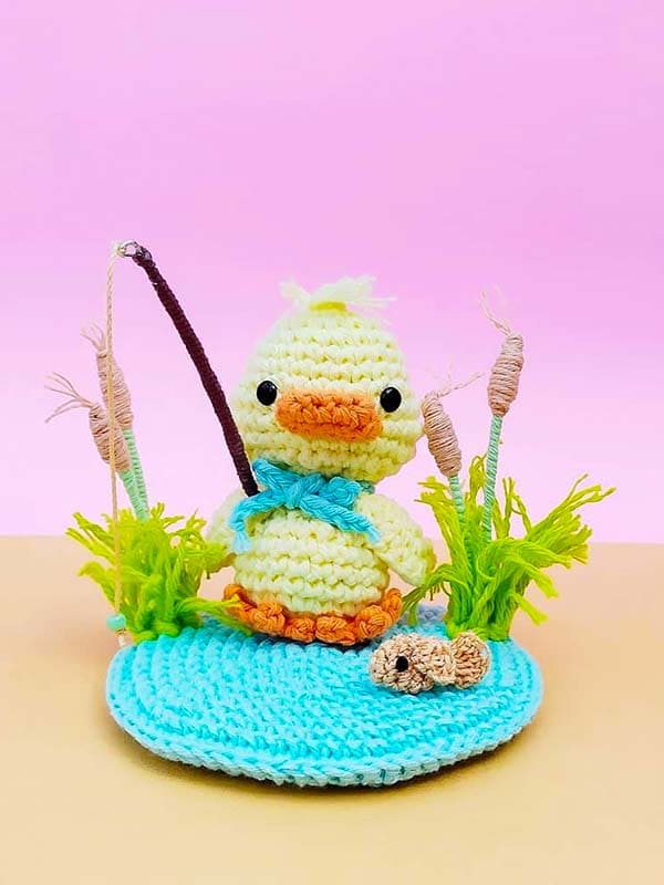 PATRON GRATIS Teodoro el Patito Pescador Amigurumi