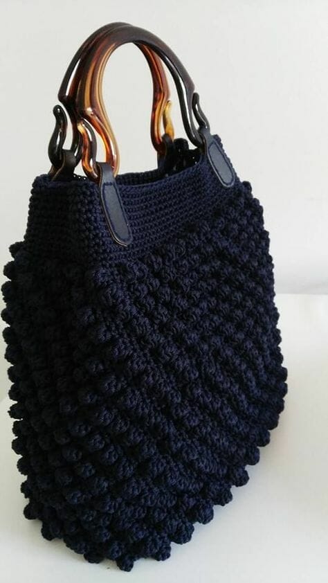 PATRÓN GRATIS Bolso de Punto de Cruz en Crochet Tunecino paso a paso -  Crochetisimo