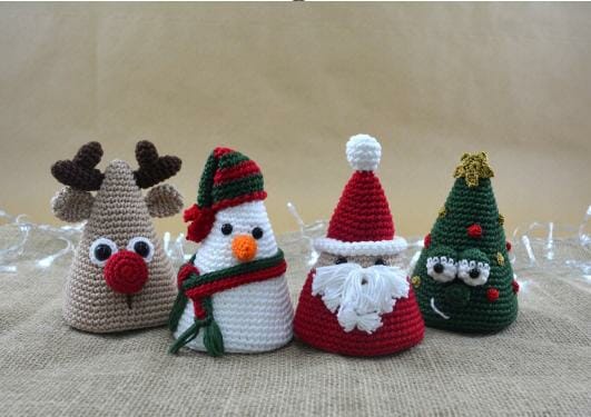 PATRÓN GRATIS 4 Amigurumis Navideños paso a paso en Español