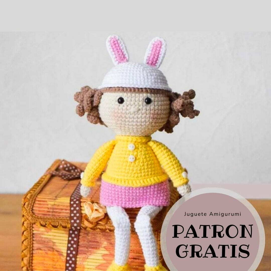PATRON GRATIS Muñeca Alicia con Gorro Juguete Amigurumi