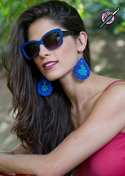 Pendientes y collar de Crochet PATRÓN GRATIS