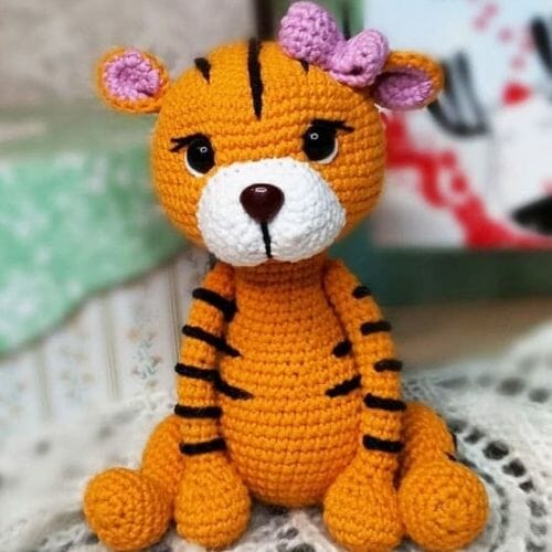 PATRON GRATIS Linda Tigre Tina Amigurumi paso a paso