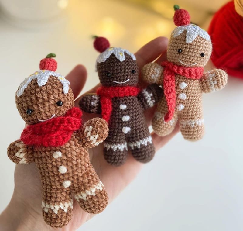 PATRÓN GRATIS Lindo Pan De Jengibre de Felpa Juguete Amigurumi